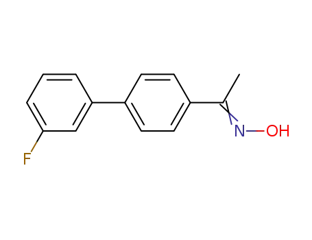 Molecular Structure of 5728-57-4 (1-(3'-Fluor-biphenyl-4-yl)-ethan-1-on-oxim)
