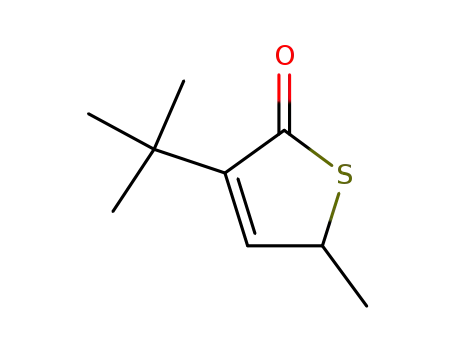 Molecular Structure of 57556-15-7 (4-methyl-3-tert-butyl-5H-thiophen-2-one)