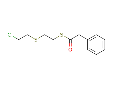 Molecular Structure of 6276-38-6 (S-{2-[(2-chloroethyl)sulfanyl]ethyl} phenylethanethioate)