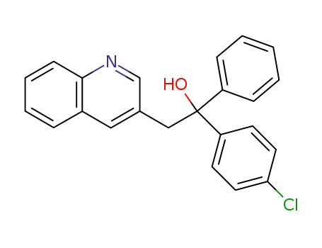 Molecular Structure of 57443-84-2 (1-(4-chlorophenyl)-1-phenyl-2-(quinolin-3-yl)ethanol)