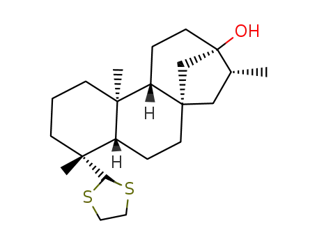 (4aR)-2t-Hydroxy-4bt,8c,12t-trimethyl-8t-<1,3-dithia-cyclopentyl-(2)>-(4arH,8acH)-1,2,4,4a,4b,5,6,7,8,8a,9,10-dodecahydro-3H-2c,10ac-aethano-phenanthren