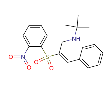 Molecular Structure of 57109-83-8 (N-tert-butyl-2-[(2-nitrophenyl)sulfonyl]-3-phenylprop-2-en-1-amine)