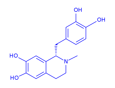 6,7-Isoquinolinediol,1-[(3,4-dihydroxyphenyl)methyl]-1,2,3,4-tetrahydro-2-methyl-, (1R)-