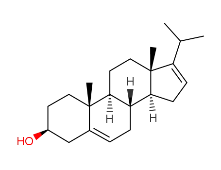 Molecular Structure of 104096-34-6 (20-Methyl-5,16-pregnadien-3β-ol)
