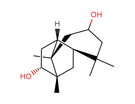 Molecular Structure of 142792-95-8 ((1S,2R,3aR,4S,8aS)-1,5,5,8a-Tetramethyl-decahydro-1,4-methano-azulene-2,7-diol)
