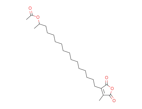 Molecular Structure of 62722-98-9 (16-(4-methyl-2,5-dioxo-2,5-dihydrofuran-3-yl)hexadecan-2-yl acetate)