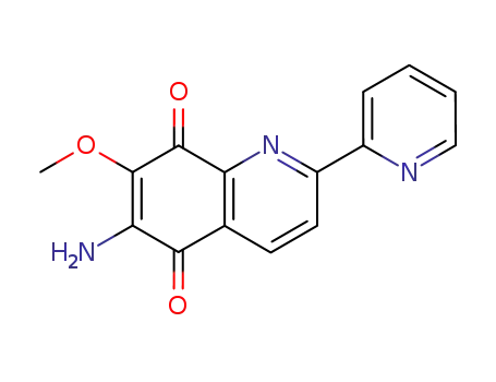 Molecular Structure of 57179-26-7 (6-amino-7-methoxy-2-(pyridin-2-yl)quinoline-5,8-dione)