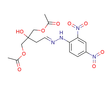 (E)-4-acetoxy-3-(acetoxymethyl)-3-hydroxybutanoaldehyde (2,4-dinitrophenyl)hydrazone