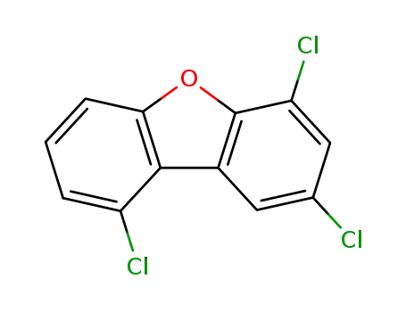 Molecular Structure of 82911-59-9 (1,6,8-TRICHLORODIBENZOFURAN)
