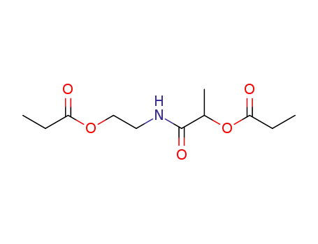 Molecular Structure of 6280-22-4 (1-oxo-1-{[2-(propanoyloxy)ethyl]amino}propan-2-yl propanoate)