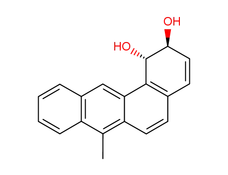 Molecular Structure of 64521-13-7 ((1R,2R)-7-methyl-1,2-dihydrotetraphene-1,2-diol)