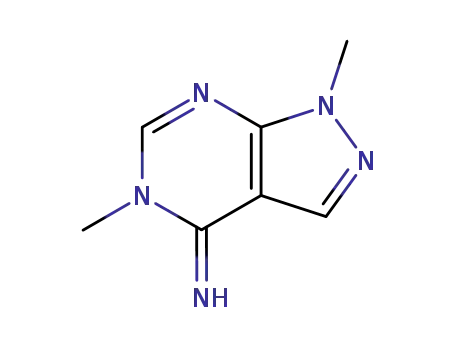 Molecular Structure of 6267-41-0 ((4Z)-1,5-dimethyl-1,5-dihydro-4H-pyrazolo[3,4-d]pyrimidin-4-imine)