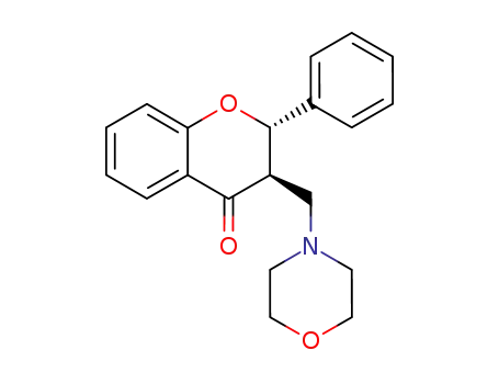 Molecular Structure of 57531-30-3 (cis-3-(Morpholinomethyl)flavanone)