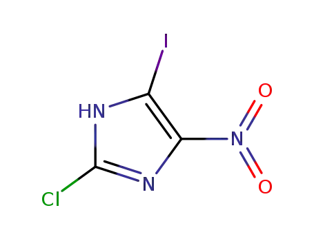 Molecular Structure of 683276-67-7 (1H-Imidazole, 2-chloro-4-iodo-5-nitro-)