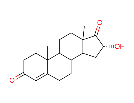 Molecular Structure of 5746-45-2 (16-hydroxyandrost-4-en-3,17-dione)