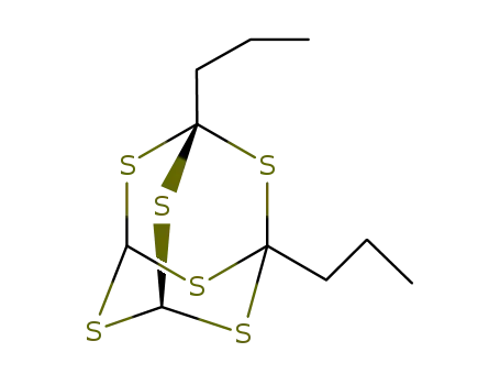Molecular Structure of 57274-50-7 (1,3-Dipropyl-2,4,6,8,9,10-hexathiaadamantane)