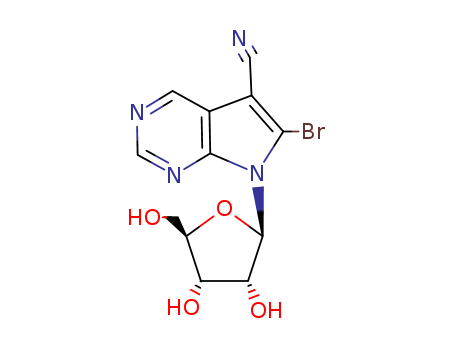 7H-Pyrrolo[2,3-d]pyrimidine-5-carbonitrile,6-bromo-7-b-D-ribofuranosyl-