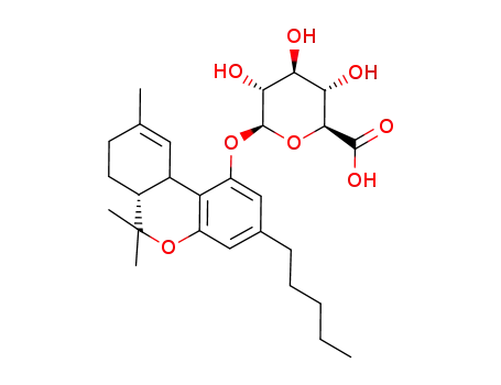 Molecular Structure of 62726-09-4 (delta(1)-tetrahydrocannabinol glucuronide)