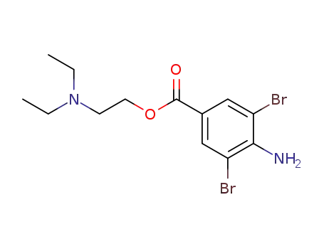 Molecular Structure of 129083-47-2 (4-amino-3,5-dibromo-benzoic acid 2-diethylamino-ethyl ester)