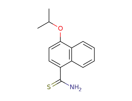 Molecular Structure of 62677-63-8 (4-(1-methylethoxy)naphthalene-1-carbothioamide)