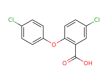 Molecular Structure of 57388-53-1 (2-(4-Chlorophenoxy)-5-chlorobenzoic acid)