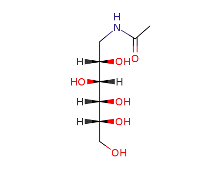Molecular Structure of 5735-25-1 (1-(acetylamino)-1-deoxyhexitol)