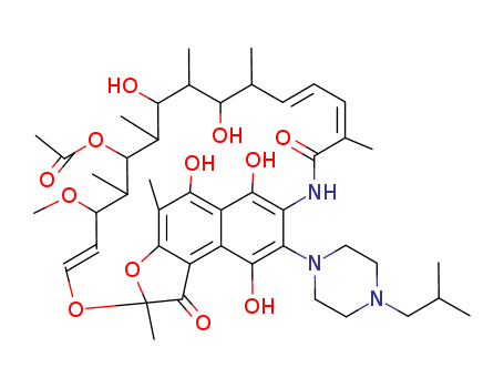 99% up by HPLC R 761 2,7-(Epoxypentadeca[1,11,13]trienimino)naphtho[2,1-b]furan,rifamycin deriv.; R 76-1; Rifandin 57184-22-2