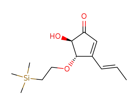 (+/-)-trans-5-hydroxy-3-(E-1-propenyl)-4-(2-trimethylethoxy)-2-cyclopenten-1-one