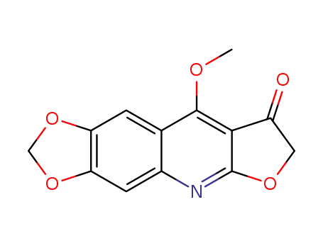Molecular Structure of 74120-86-8 (2,3-Dihydro-4-methoxy-6,7-methylenedioxy-3-oxofuro<2,3-b>quinoline)