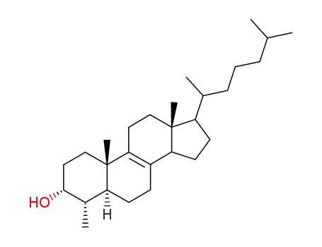 Molecular Structure of 32908-16-0 (4-methylcholest-8-en-3-ol)