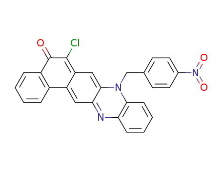 Molecular Structure of 58275-23-3 (6-chloro-8-(4-nitrobenzyl)naphtho[1,2-b]phenazin-5(8H)-one)