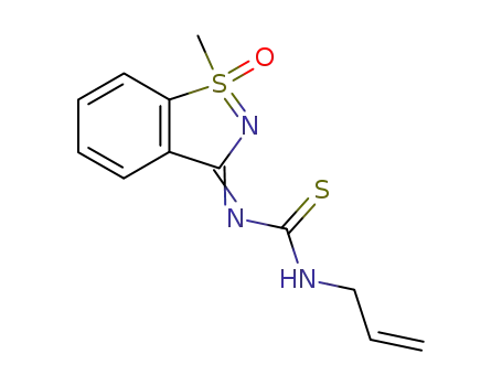Molecular Structure of 58099-02-8 (1-[(3Z)-1-methyl-1-oxido-3H-1,2-benzisothiazol-3-ylidene]-3-prop-2-en-1-ylthiourea)