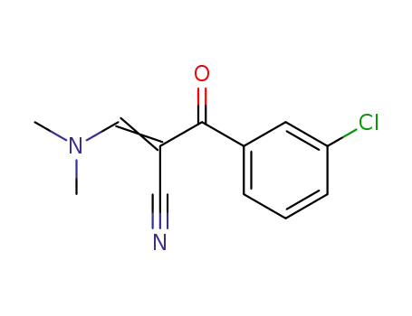 Molecular Structure of 52200-08-5 ((E)-2-(3-CHLOROBENZOYL)-3-(DIMETHYLAMINO)ACRYLONITRILE)