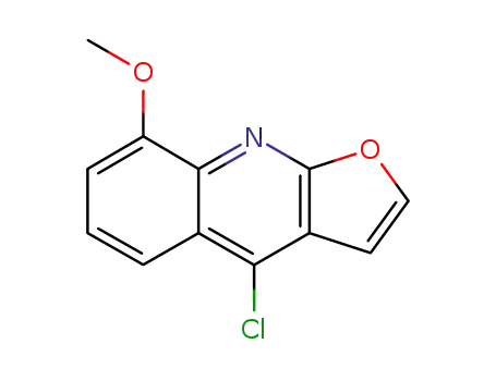 Molecular Structure of 117409-80-0 (4-chloro-8-methoxy-furo[2,3-<i>b</i>]quinoline)