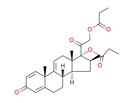 Molecular Structure of 52092-12-3 ((16β)-16-Methyl-17,21-bis(1-oxopropoxy)pregna-1,4,9(11)-triene-3,20-dione)