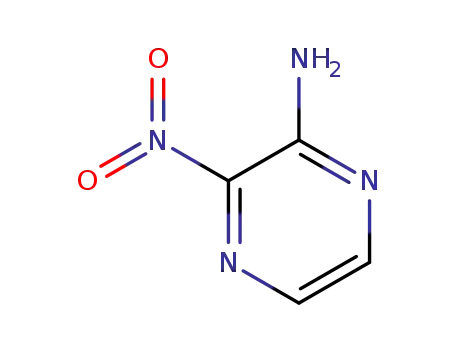 Molecular Structure of 754196-97-9 (Pyrazinamine, 3-nitro- (9CI))