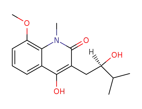 4-hydroxy-3-((<i>R</i>)-2-hydroxy-3-methyl-butyl)-8-methoxy-1-methyl-1<i>H</i>-quinolin-2-one