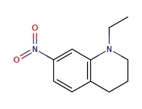 Molecular Structure of 57883-28-0 (1-Ethyl-7-nitro-1,2,3,4-tetrahydroquinoline)
