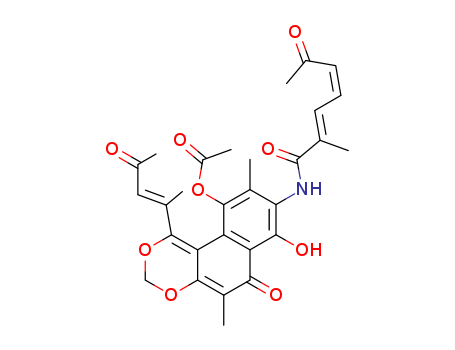 2,4-Heptadienamide,N-[10-(acetyloxy)-7-hydroxy-5,9-dimethyl-1-[(1E)-1-methyl-3-oxo-1-buten-1-yl]-6-oxo-6H-naphtho[2,1-d][1,3]dioxin-8-yl]-2-methyl-6-oxo-,(2E,4Z)-