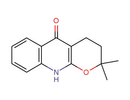 Molecular Structure of 6431-83-0 (2,3,4,10-Tetrahydro-2,2-dimethyl-5H-pyrano[2,3-b]quinolin-5-one)