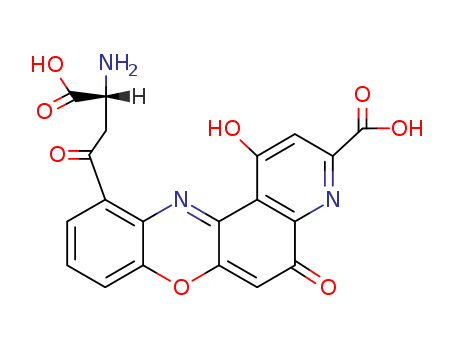 5H-Pyrido[3,2-a]phenoxazine-11-butanoicacid, a-amino-3-carboxy-1-hydroxy-g,5-dioxo- cas  521-58-4