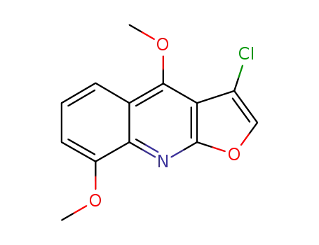 Molecular Structure of 132129-89-6 (3-chloro-4,8-dimethoxy-furo[2,3-<i>b</i>]quinoline)