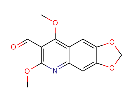 Molecular Structure of 83925-32-0 (3-Formyl-2,4-dimethoxy-6,7-methylenedioxyquinoline)