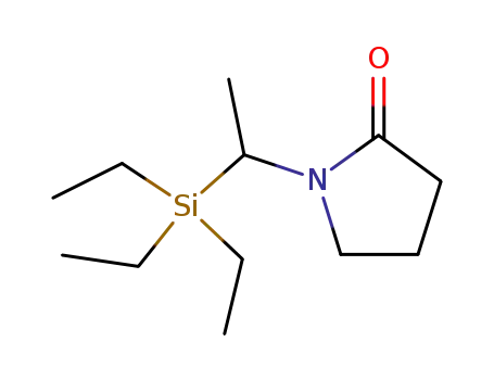 Molecular Structure of 135604-63-6 (1-(pyrrolidinyl-2-on-1-yl)-1-triethylsilylethane)