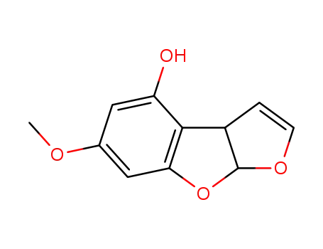 Molecular Structure of 412338-95-5 (6-Methoxy-3a,8a-dihydro-benzo[b]furo[3,2-d]furan-4-ol)