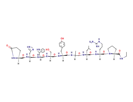 Molecular Structure of 52435-06-0 ([des-gly10, d-ala6]-lh-rh ethylamide acetate hydrate)