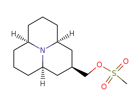 (2α,3aβ,6aβ,9aβ)-dodecahydro-2-(hydroxymethyl)pyrido<2,1,6-de>quinolizine, methanesulfonate ester