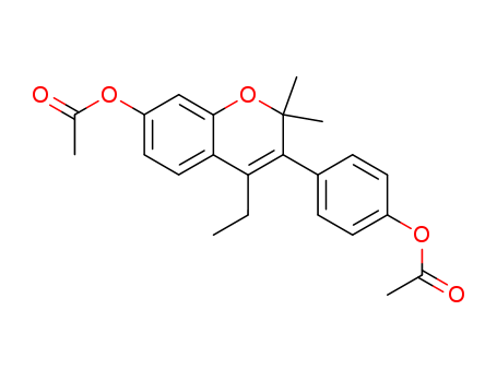 2H-1-Benzopyran-7-ol,3-[4-(acetyloxy)phenyl]-4-ethyl-2,2-dimethyl-, 7-acetate cas  5231-35-6