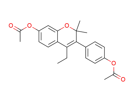 Molecular Structure of 5231-35-6 (4-[7-(acetyloxy)-4-ethyl-2,2-dimethyl-2H-chromen-3-yl]phenyl acetate)