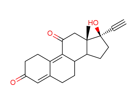 Molecular Structure of 5210-27-5 (11-keto-delta-9-norethisterone)